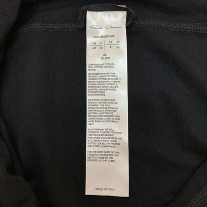 極美品◆リックオウエンス  半袖トップス Tシャツ FOGACHINE s/s 22 レデイース サイズ44 ブラック Rick Owens 【AFB45】