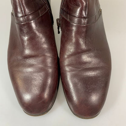 バリー レザーブーツ  505618 サイドジップ カーフ ブラウン サイズUK5.5E レディース BALLY 約24.5cm【YB2】