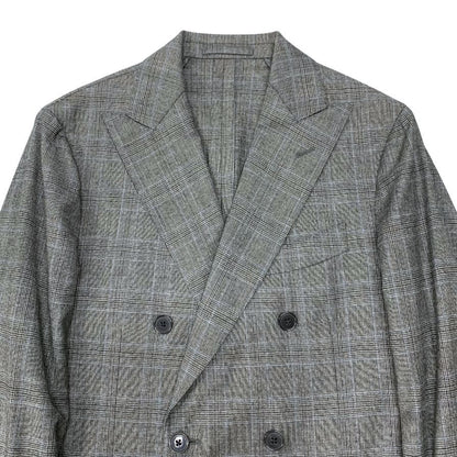 ラルディーニ セットアップ ダブルブレスト ロロピアーナ製 チェック メンズ サイズ46 LARDINI【AFB33】