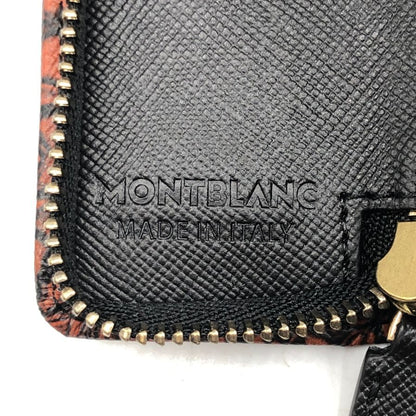 モンブラン ペンケース ヘリテージ マーブル ブラック ラウンドファスナー イタリア製 124473 Montblanc【AFI12】【中古】