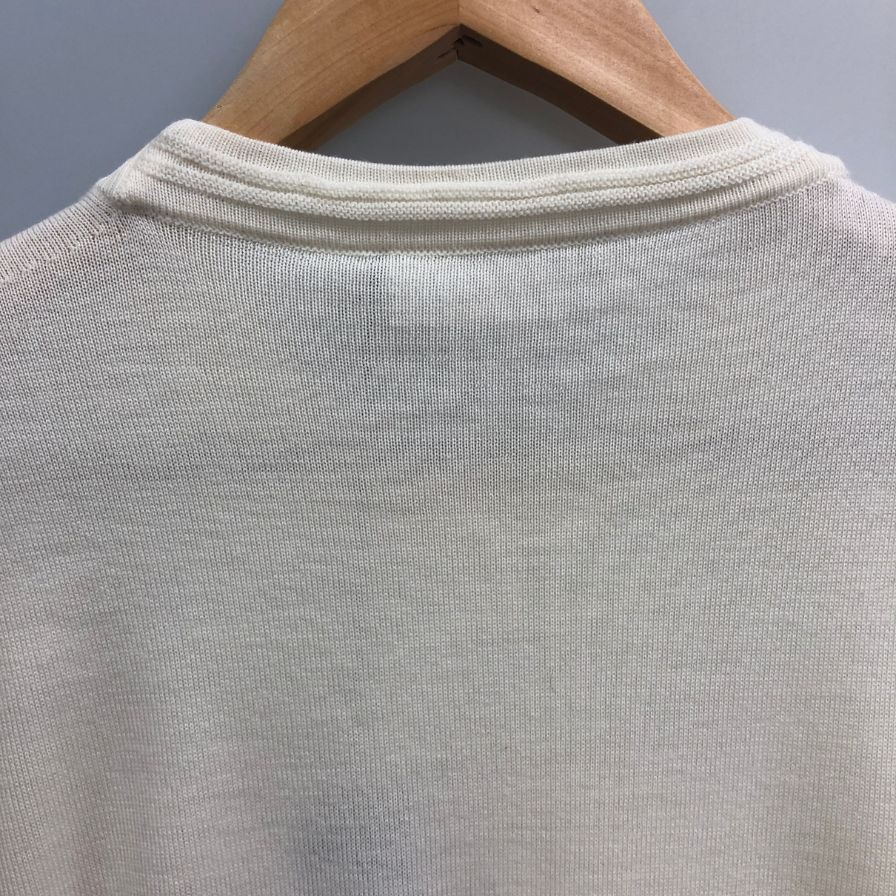新品同様◆ストーンアイランド クルーネックニット ホワイト メンズ サイズXL Stone Island 【AFB38】