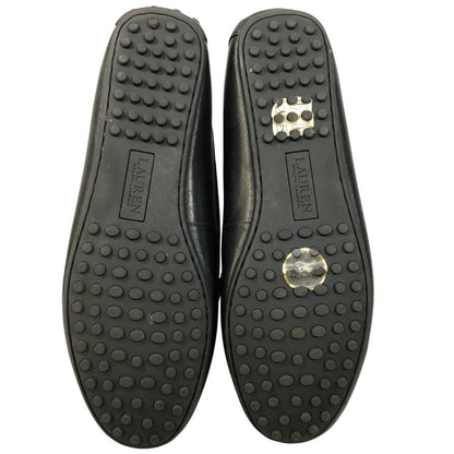 ローレン ラルフローレン ドライビングシューズ バーンズバリー レザー ゴールド金具 ブラック レディース UK6.5 Lauren Ralph Lauren BARNSBURY 約25.5cm【AFC44】