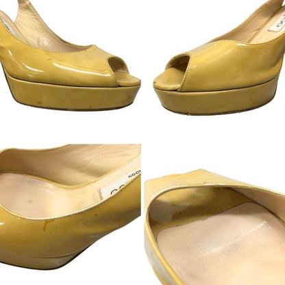ジミーチュウ ハイヒール ストラップ イエロー サイズ38 JIMMY CHOO 約24.0cm【AFC30】