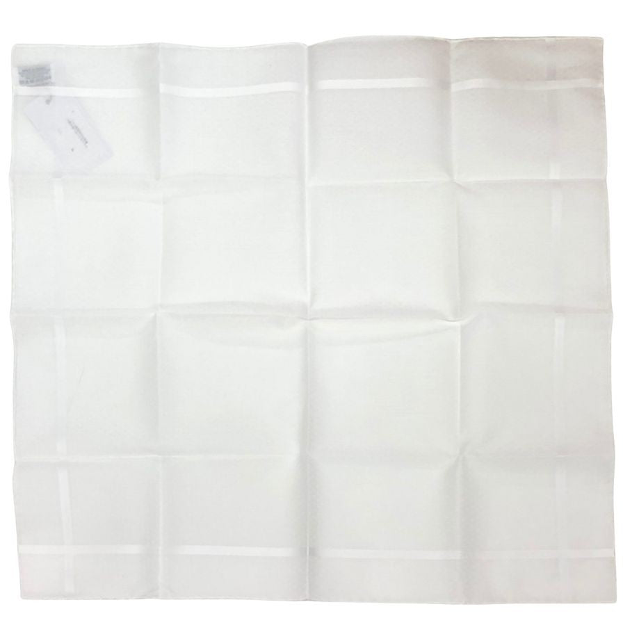 エルメス ハンカチ コットン100% ホワイト レディース HERMES【AFB55】【中古】