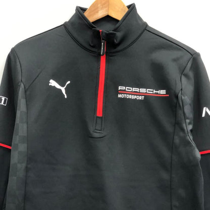 新品同様◆ポルシェ モータースポーツ レプリカ ミッドレイヤー モータースポーツ ウェア ブラック サイズM PORSCHE 【AFB44】