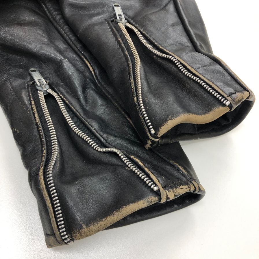 中古◆ショット レザージャケット ライダースジャケット USA製 レザー メンズ ブラック サイズ36 Schott 【AFG1】
