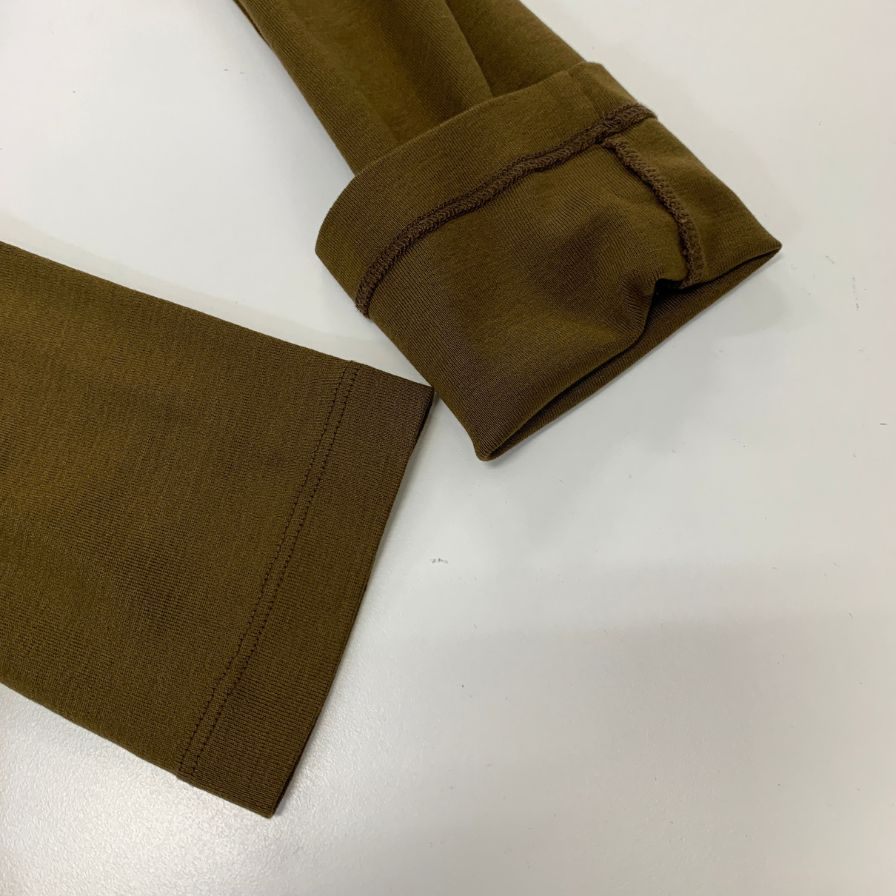 美品◆ルメール タートルネック ロングスリーブ Tシャツ カーキ サイズS 長袖 LEMAIRE 【AFB47】