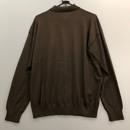 新品同様◆キャッシュ＆バルバ カシミヤ 150  ポロカラー ニット IMWSW003 ブラウン サイズ2 Cash & Barba 【AFB4】