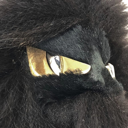 フェンディ バグズモンスター ファーチャーム キーホルダー ブラック FENDI【AFI2】【中古】