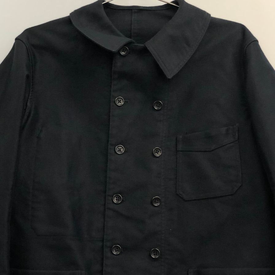 美品◆アナトミカ ル メートル ド トゥース コットン リファー ダブル ジャケット  メンズ サイズ 48 ブラック  ANATOMICA LE MAÎTRE DE TOUS 【AFF21】
