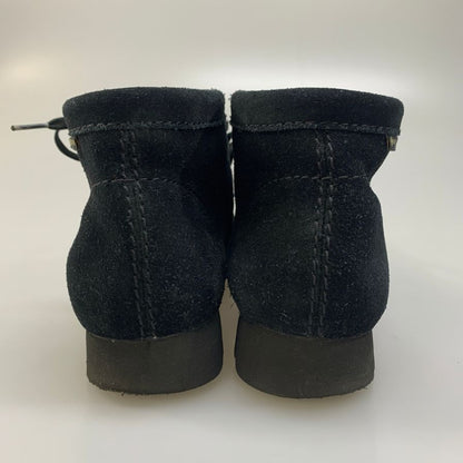 クラークス デッキシューズ ワラビー スエード クレープソール メンズ ブラック サイズ25.5cm CLARKS 約25.5cm【AFC45】