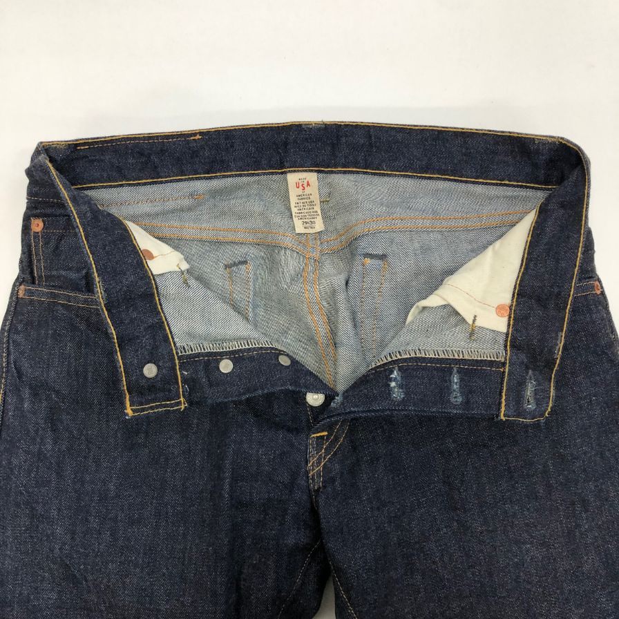 ダブルアールエル ラルフローレン デニムパンツ ボタンフライ インディゴ メンズ サイズ W29 L30 RRL RALPH LAUREN 【AFB20】