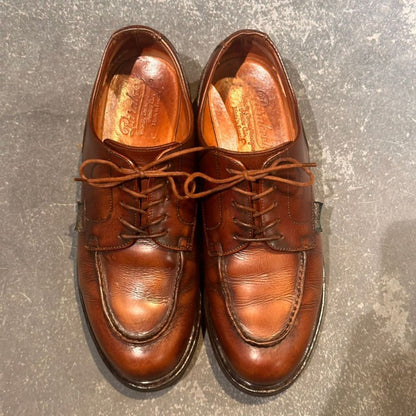 パラブーツ レザーシューズ シャンボード Uチップ デカタグ ブラウン  メンズ サイズUK6.5 PARABOOT ビジネスシューズ 約25.0cm【LA】【中古】