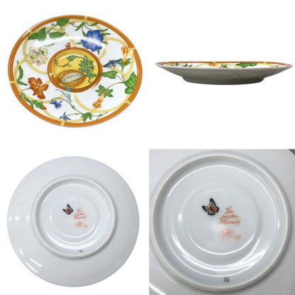 エルメス シエスタ カップ&ソーサー 花柄 イエロー系 2客セット HERMES【AFI28】【中古】
