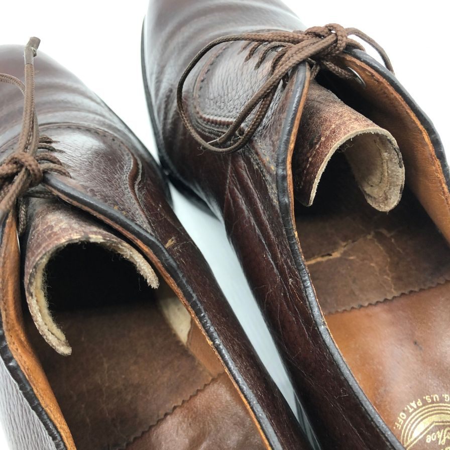 フローシャイム レザーシューズ カーフ ダークブラウン メンズ サイズ9F FLORSHEIM 約27.0cm【AFC6】