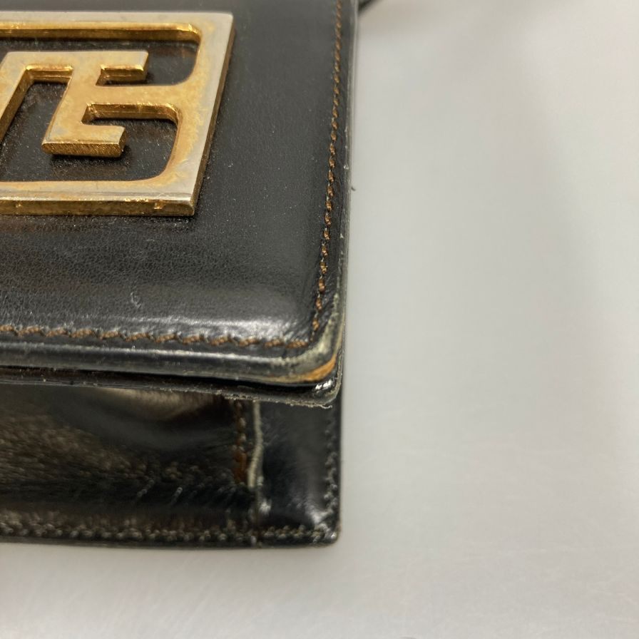 ピエールバルマン ショルダーバッグ ロゴ レザー ブラック レディース PIERRE BALMAIN【AFE9】