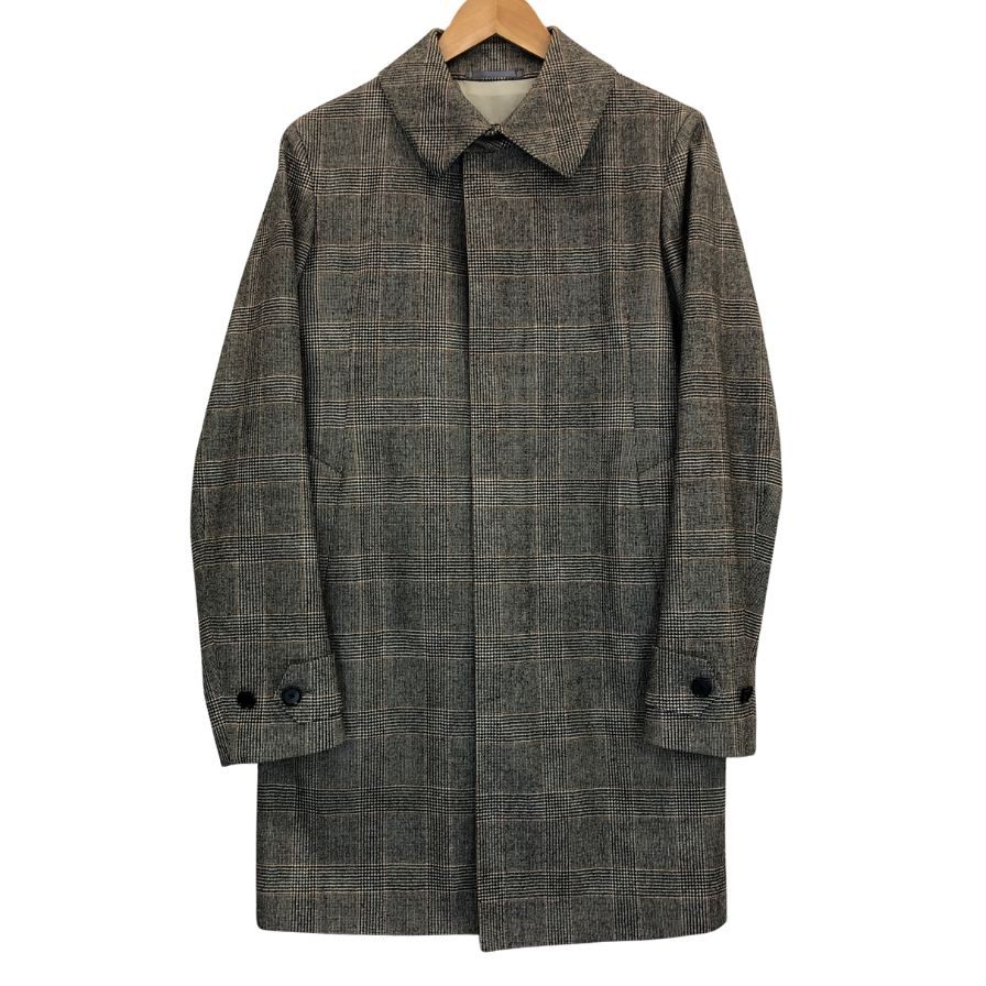 中古◆トゥモローランド ロロピアーナ ステンカラーコート 千鳥格子 ウール グレー メンズ サイズ42 TOMORROWLAND STORM SYSTEM 【AFB28】