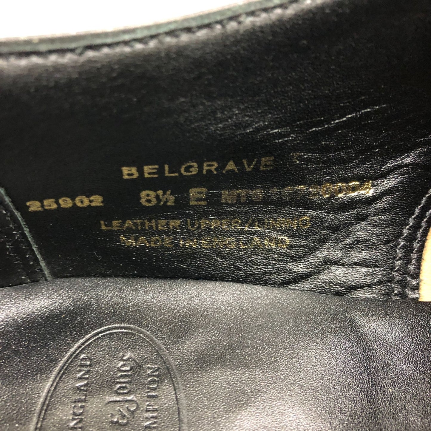 クロケット&ジョーンズ レザーシューズ BELGRAVE ストレートチップ サイズ8.5 メンズ ブラック CROCKETT&JONES ビジネスシューズ 約27.0cm【LA】【中古】