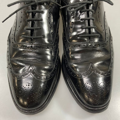 ジョンストン＆マーフィー レザーシューズ フルブローグ ウィングチップ ブラック メンズ サイズ11  Johnston&Murphy 約29.0cm【AFC3】