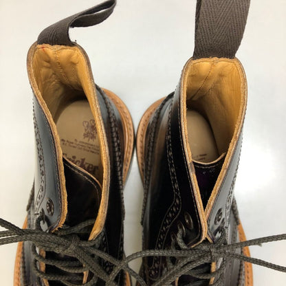 トリッカーズ ストウ ウィングチップ メンズ サイズ 7ハーフ パープル Tricker’ｓ ブーツ 約26.0cm【LA】【中古】