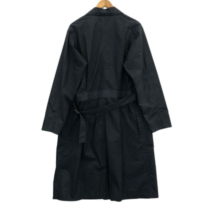 中古◆プール バイ クラス コート ロング丈 コットン ベルト ネイビー メンズ サイズ44 pool by class 【AFB28】