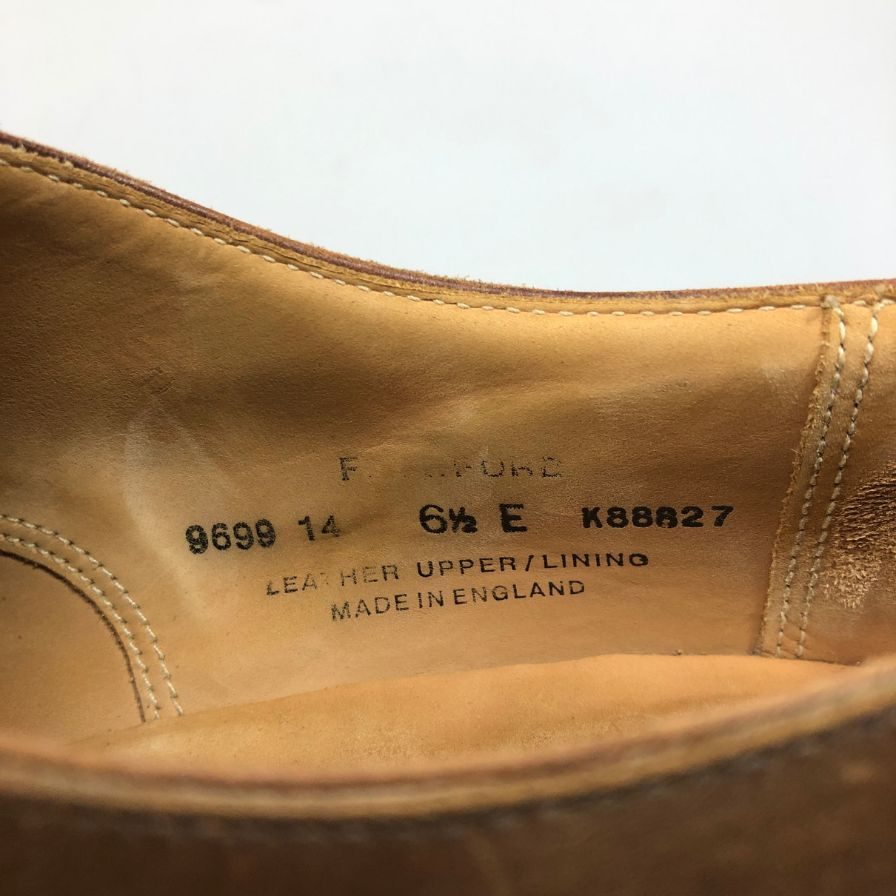 クロケット&ジョーンズ Fairford パンチドキャップトゥ ブラウン サイズUK6.5E  Crockett & Jones ビジネスシューズ 約25.0cm【LA】【中古】