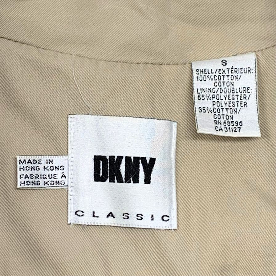 中古◆ダナキャランニューヨーク トレンチ コート  レディース サイズS ブラウン DKNY 【AFB12】