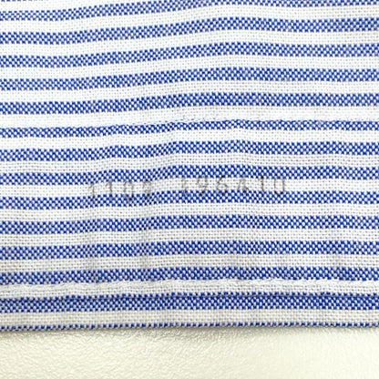 中古◆ブルックスブラザーズ シャツ 半袖 ボタンダウン ストライプ 綿 メンズ ブルー サイズ15.5 Brooks Brothers 【AFB25】