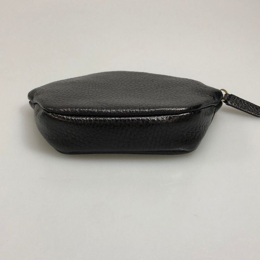 ジャンニ ヴェルサーチ コインケース ジップ レザー ブラック GIANNI VERSACE【AFB54】【中古】