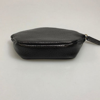 ジャンニ ヴェルサーチ コインケース ジップ レザー ブラック GIANNI VERSACE【AFB54】【中古】