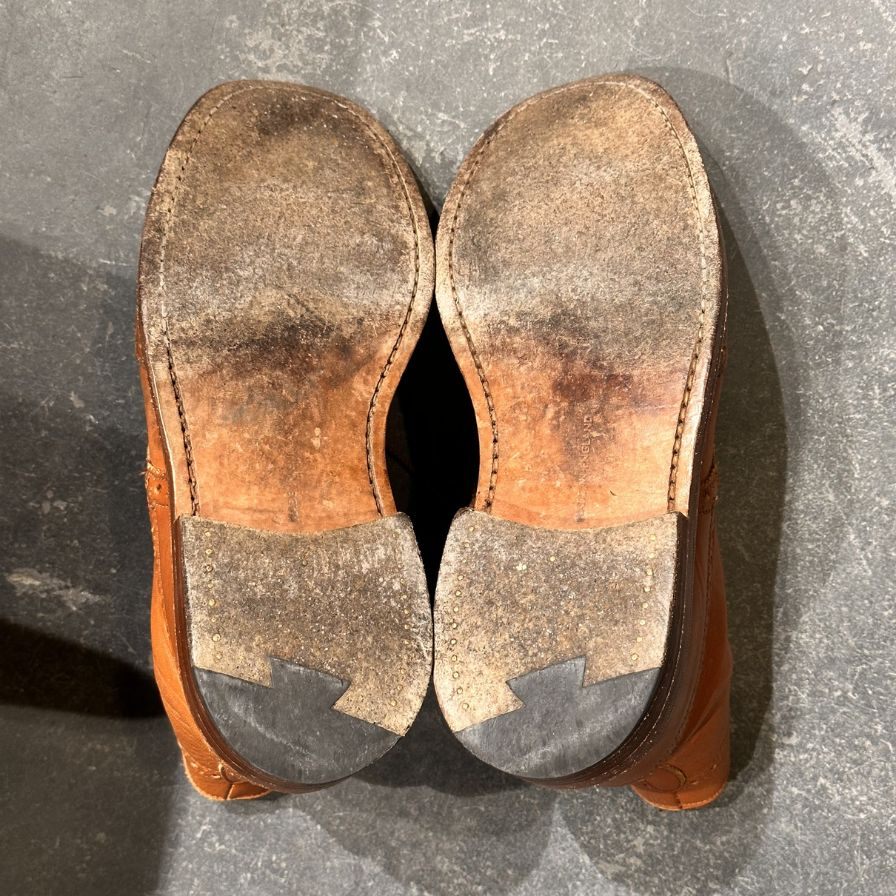 トリッカーズ カントリーブーツ 2508 ウイングチップ カーフ ブラウン サイズUK7.5 メンズ Tricker`s ブーツ 約26.0cm【LA】【中古】