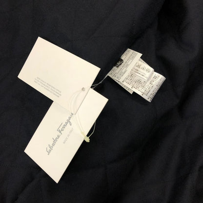 極美品◆サルヴァトーレ フェラガモ ラムレザーコート ガンチーニボタン レディース サイズ54 ブラウン  Salvatore Ferragamo 【AFG1】