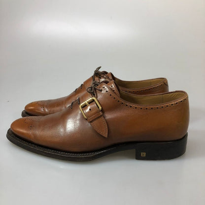 ルイヴィトン レザーシューズ シングルストラップ FR 0025 LVロゴ メンズ  サイズ7 ブラウン LOUIS VUITTON 約26.0cm【AFC48】