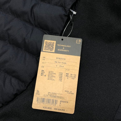 新品同様◆ザ ノースフェイス 中綿ジャケット レッドランフーディ NY82576 ブラック メンズ サイズL THE NORTH FACE 【AFF22】