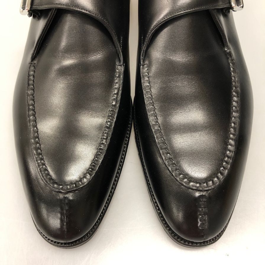 ガジアーノ＆ガーリング レザーシューズ サヴィル ストラップ Uチップ サイズUK8E ブラック GAZIANO&GIRLING ビジネスシューズ 約26.5cm【LA】【中古】