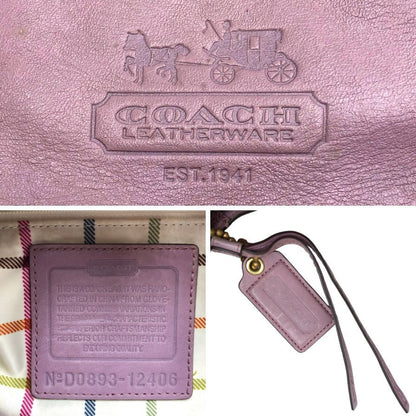コーチ レザー ショルダーバッグ D0893-12406 ラベンダー レディース 肩掛け COACH【AFE5】