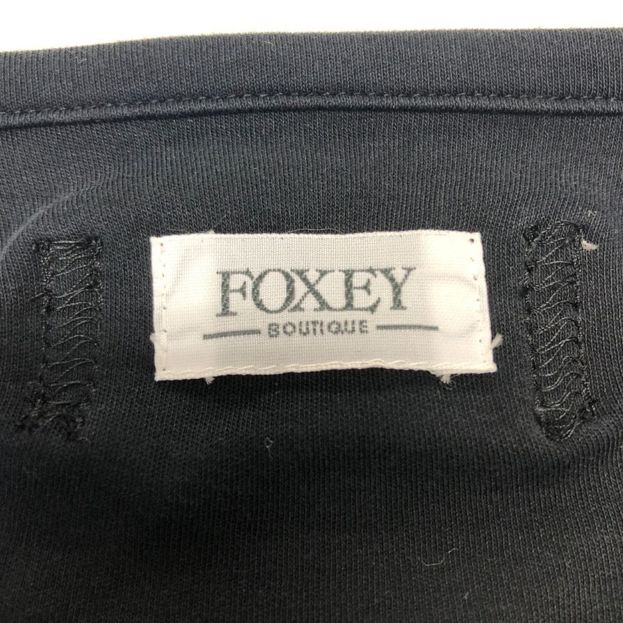 美品◆フォクシー ブティック トップス カットソー 20237 コットン ネイビー サイズ不明  FOXEY BOUTIQUE 【AFB10】