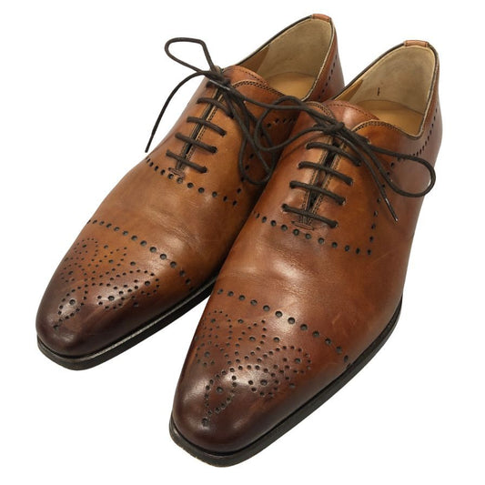 マグナーニ レースアップシューズ ホールカット メダリオン ブラウン メンズ サイズ40 17505 MAGNANNI 約25.0cm【AFC5】