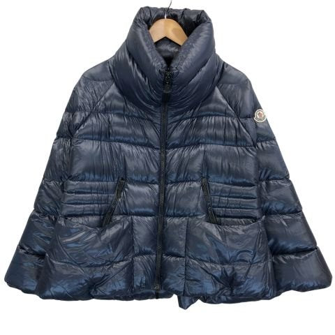 中古◆モンクレール ダウンポンチョ シャラン ネイビー レディース サイズ0 MONCLER CHALAIN 【AFA8】