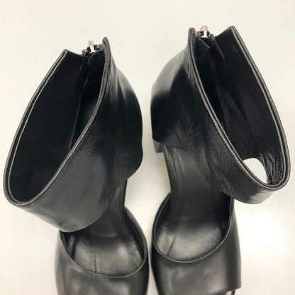 エレナ イアチ レザーサンダル ブラック バックジップ レディース サイズ36 ELENA IACHI 約22.5cm【AFC41】