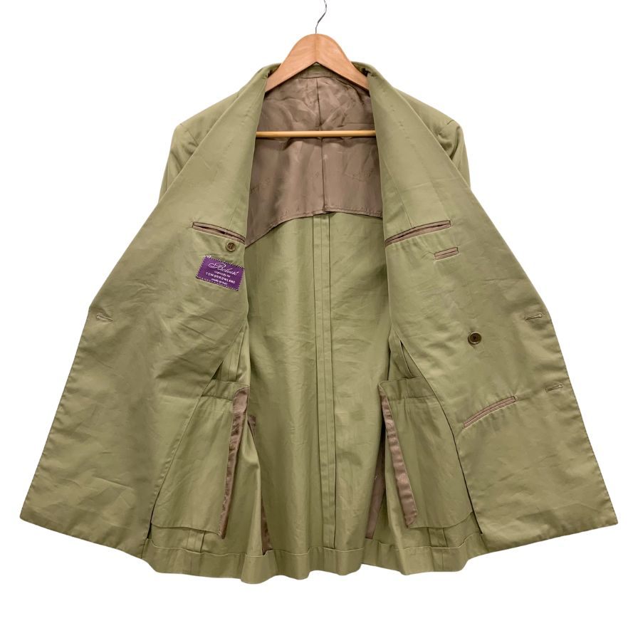 ベルベスト トゥモローランド別注 ダブルスーツ コットン ベージュ系 サイズ44 Belvest【AFB18】