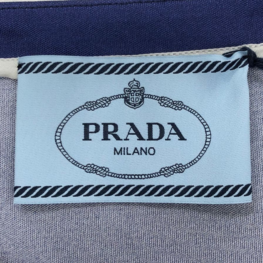 中古◆プラダ ワンピース シルク 総柄 デザイン ノースリーブ ストレッチ グリーン系 レディース サイズ40 PRADA 【AFB3】