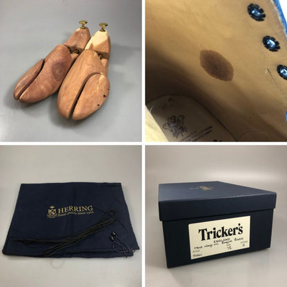トリッカーズ カントリーブーツ ウイングチップ 944732 M2508 ネイビー UK7ハーフ-5 Tricker’ｓ ブーツ 約26.0cm【LA】【中古】