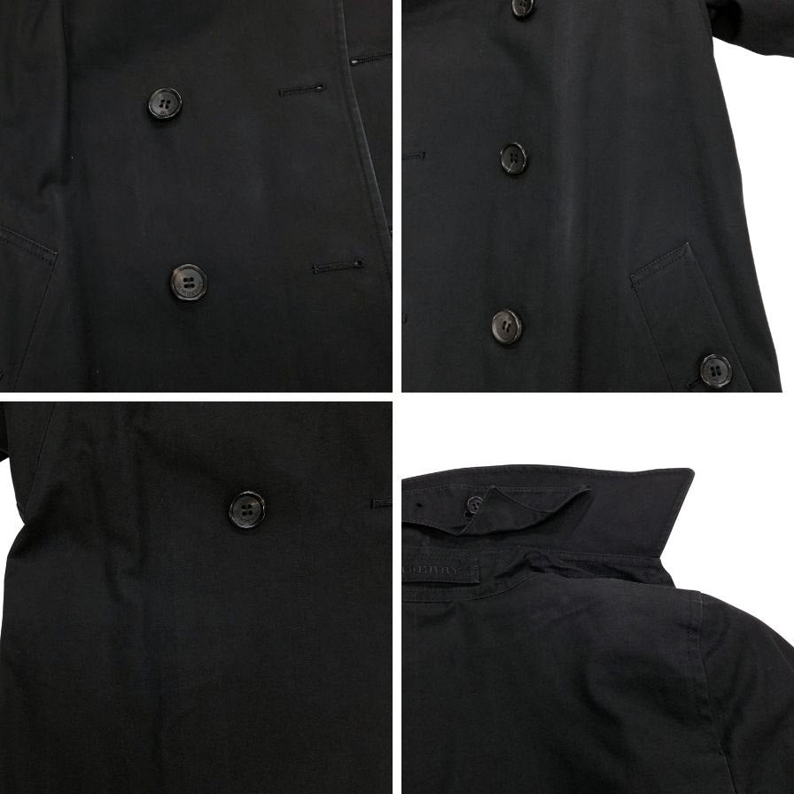 中古◆バーバリーロンドン トレンチコート 裏地チェック ブラック サイズ36 レディース BURBERRY LONDON 【AFB21】