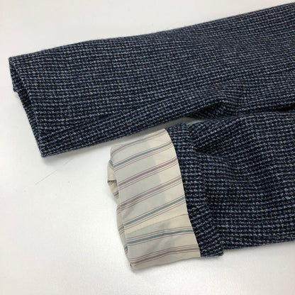 美品◆ラルディーニ ジャケット 3-B シングル ニット調  メンズ  ブルー系 サイズ 42 LARDINI 【AFA22】