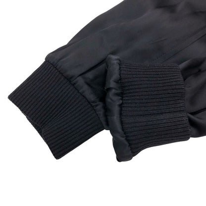 極美品◆サンローランパリ 19SS ビーズロゴ テディジャケット ブルゾン レディース サイズ40 ブラック  SAINT LAURENT PARIS 【AFB46】