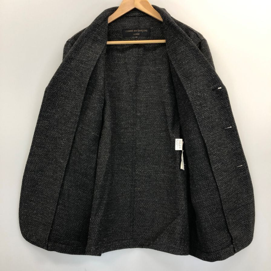 極美品◆コムデギャルソン オム 3Bジャケット アンコン ツイード ウール ブラック サイズS メンズ AD2000 COMME des GARCONS HOMME 【AFB33】