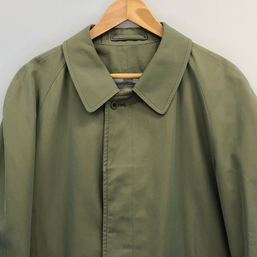 美品◆アクアスキュータム ステンカラー コート コットン 玉虫 サイズM相当 メンズ  Aquascutum 【AFA7】