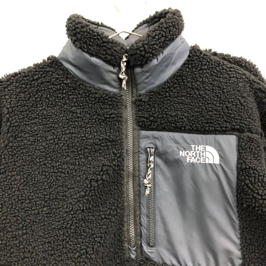 美品◆ザノースフェイス ボアフリースアノラックパーカー リバーシブル NJ4FP56A メンズ サイズ M  ブラック THE NORTH FACE 【AFA17】