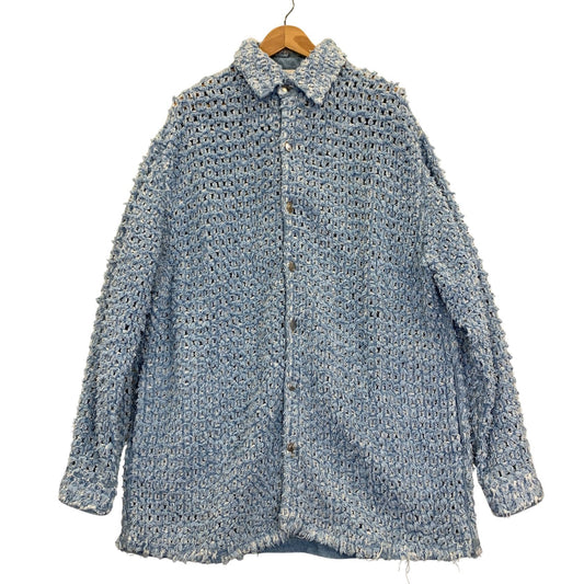 極美品◆ステラマッカートニー 24年 コート デニム生地 ブルー レディース サイズS STELLA McCARTNEY 【AFA2】